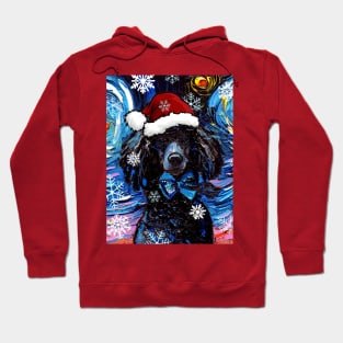 Black Poodle Santa Hoodie